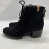 Dr Scholls Womens Size 9M Lawrence Black Casual Lace Up Block Heel Boots Black