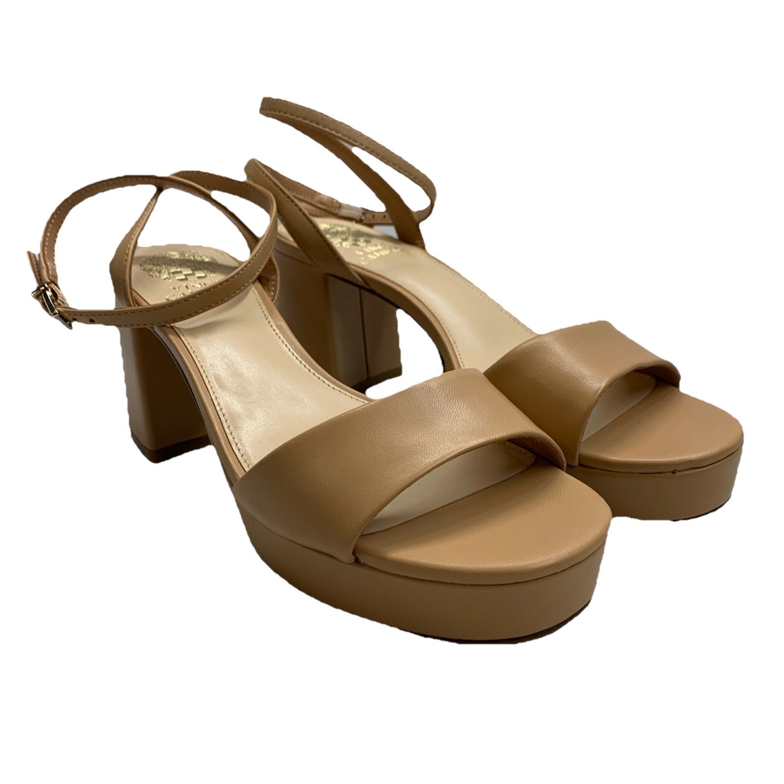 Vince Camuto Women's Pendreya Sandstone Platform Sandal Wedge Heel Size 7.5M