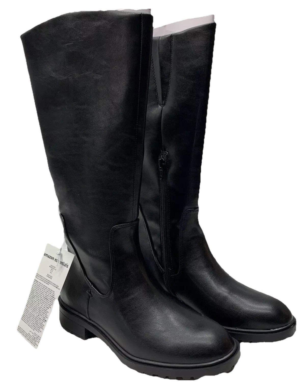 Amazon Essentials Women’s Riding Boots Size 6 Knee High Black Modern Round Toe