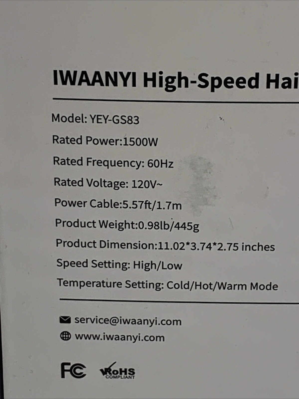 Hair Dryer, 150000 RPM Professional High-Speed Blow Dryer, Negative lonic Car...