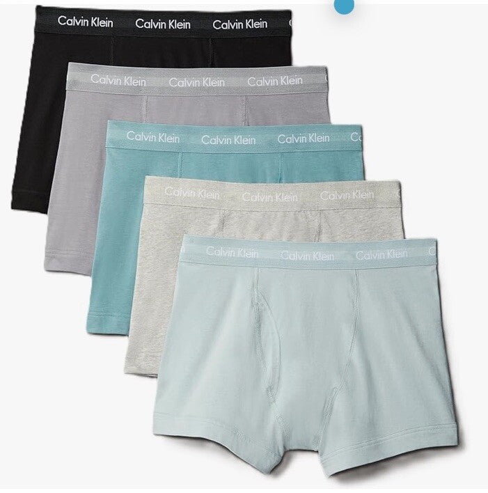 CALVIN KLEIN Men's Cotton Classic Fit Trunks 5 Colors Medium NB1897935 - 5- Pack