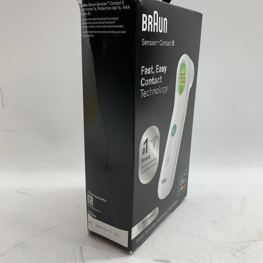 Braun Sensian Contact 5 Forehead Thermometer Gentle Digital Thermometer BFH175US