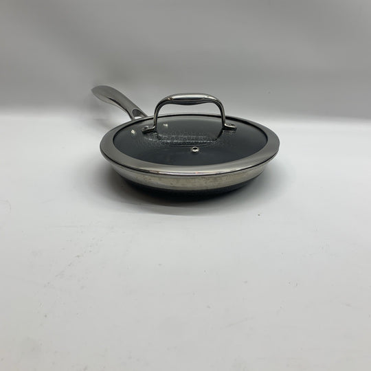 HexClad Hybrid 8” Nonstick Frying Pan Cookware with Cover Glass Lid - USED GOOD