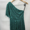 Maggy London Women's Holiday Green Sequin Dress Event Occasion Cocktail Size 4