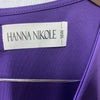 Hanna Nikole Women's Plus Size Wedding Guest  Dress with Cape Purple Size 18W