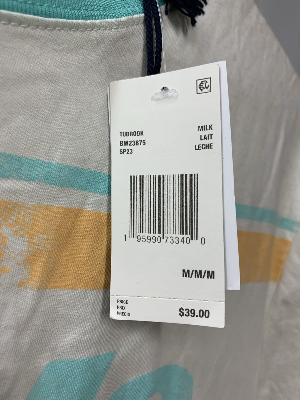 Buffalo David Bitton Men's Short Sleeve Logo Tee BM23875-Lait T-Shirt Size Med