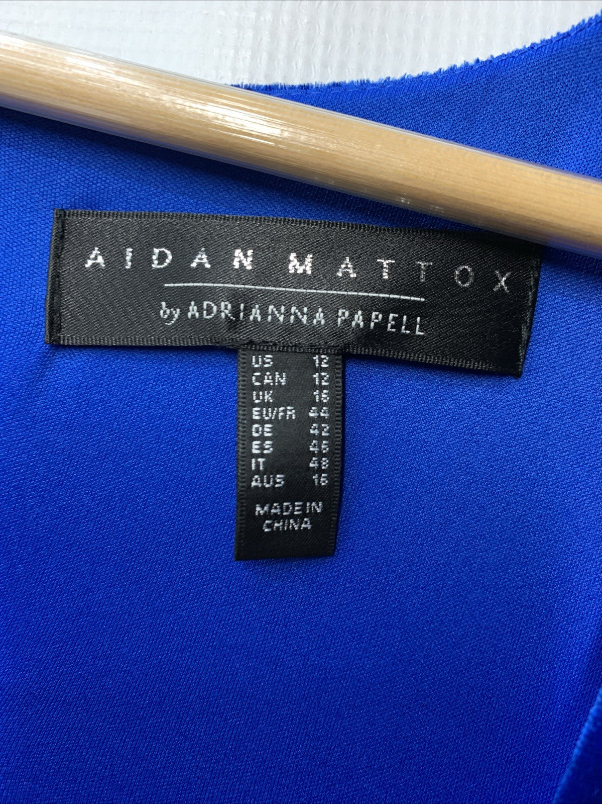 Aidan Mattox by Adrianna Papell Women's Stretch Velvet Column Gown Size 12, Blue