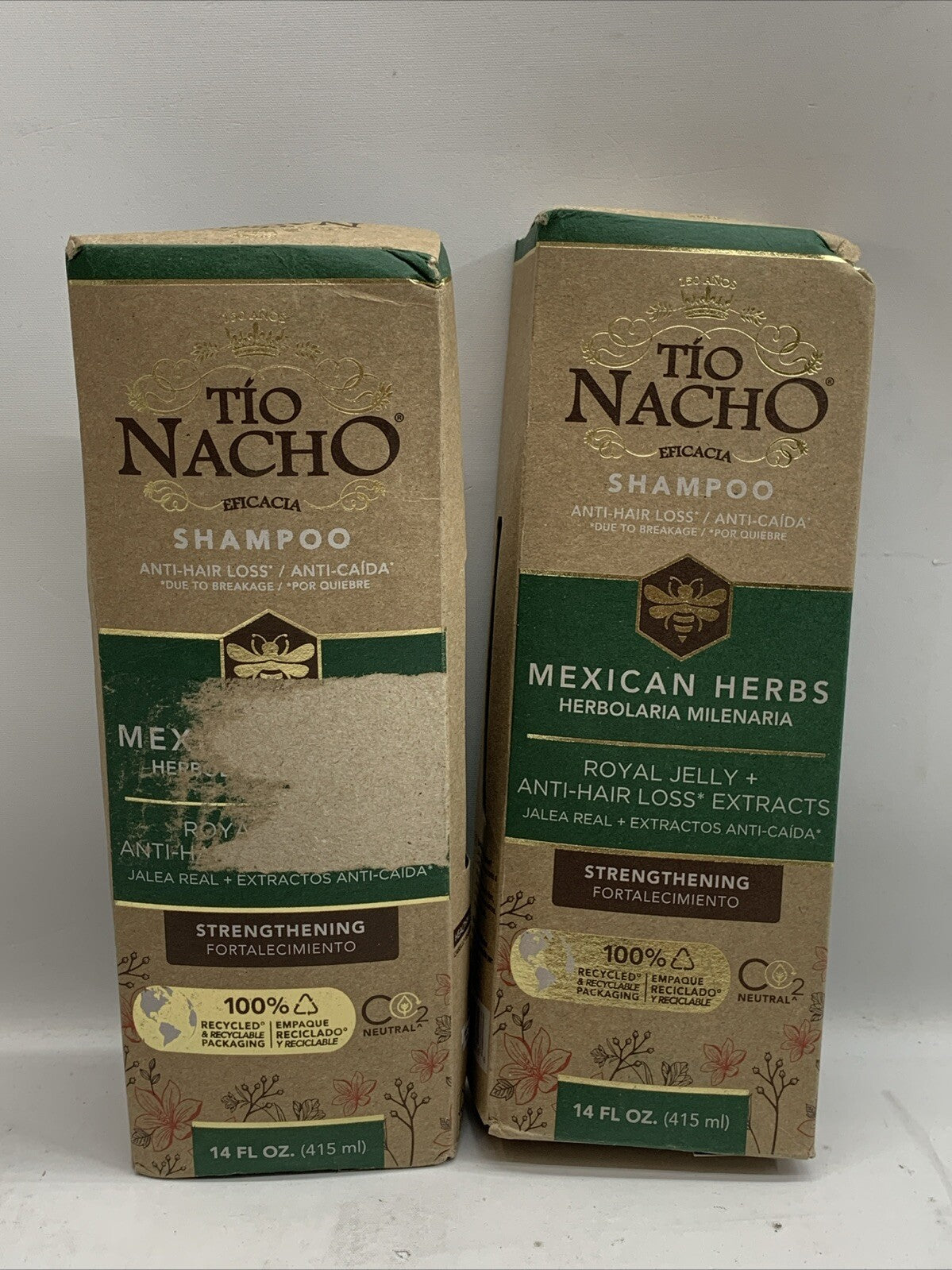 Tio Nacho Mexican Herbs Shampoo with Royal Jelly 14oz Anti Hair Loss Lot Of 2