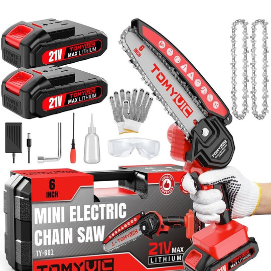 Mini Chainsaw 6 Inch Cordless, Light Electric Small Handheld Chainsaw TY-601 21V