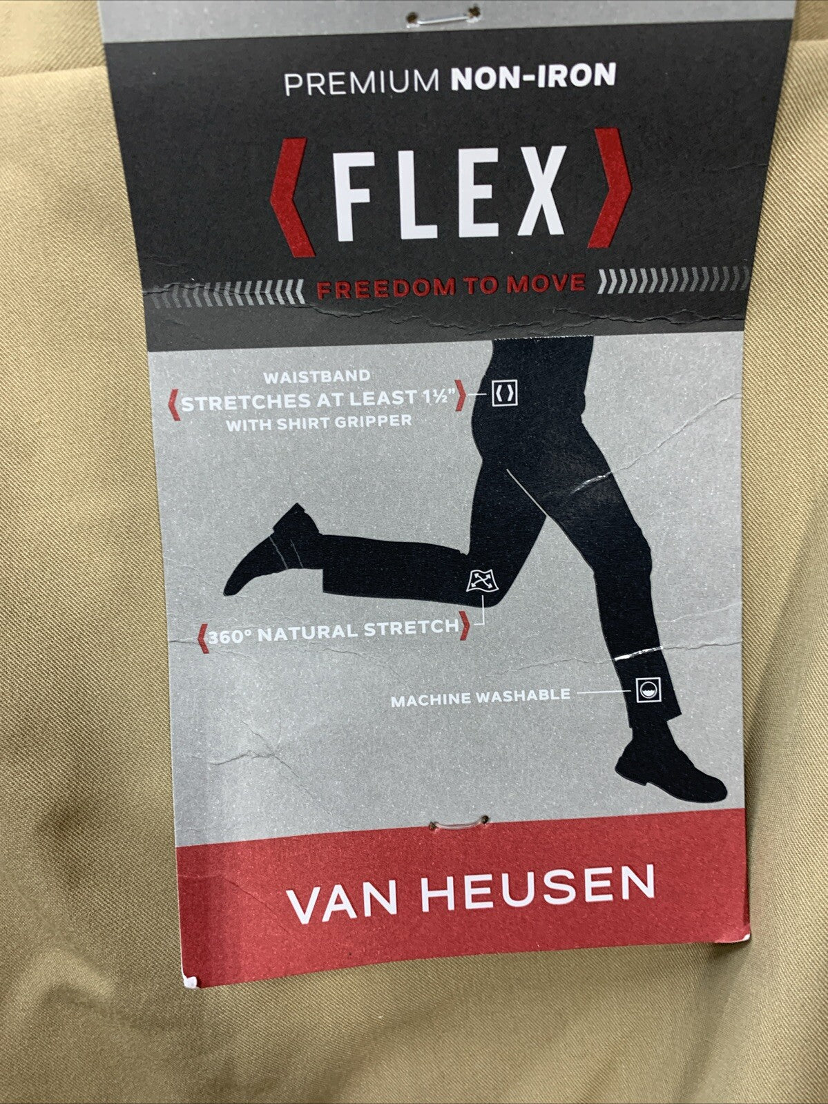 Van Heusen® Stretch Flex Straight Fit No-Iron Dress Long Pants 66060 Size 34x34