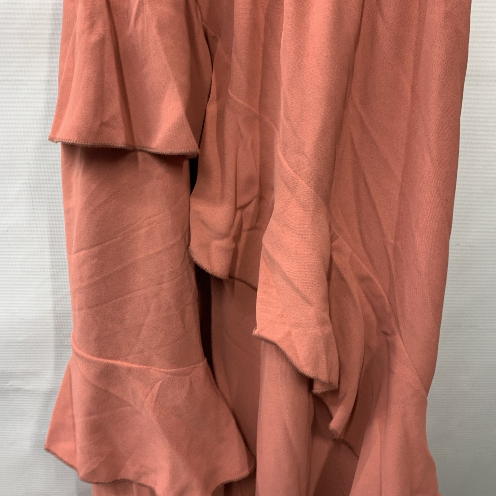 Grace Karin Pink Sleeveless Halter Dress Women's Large, Flowy  Long Ruffle Small