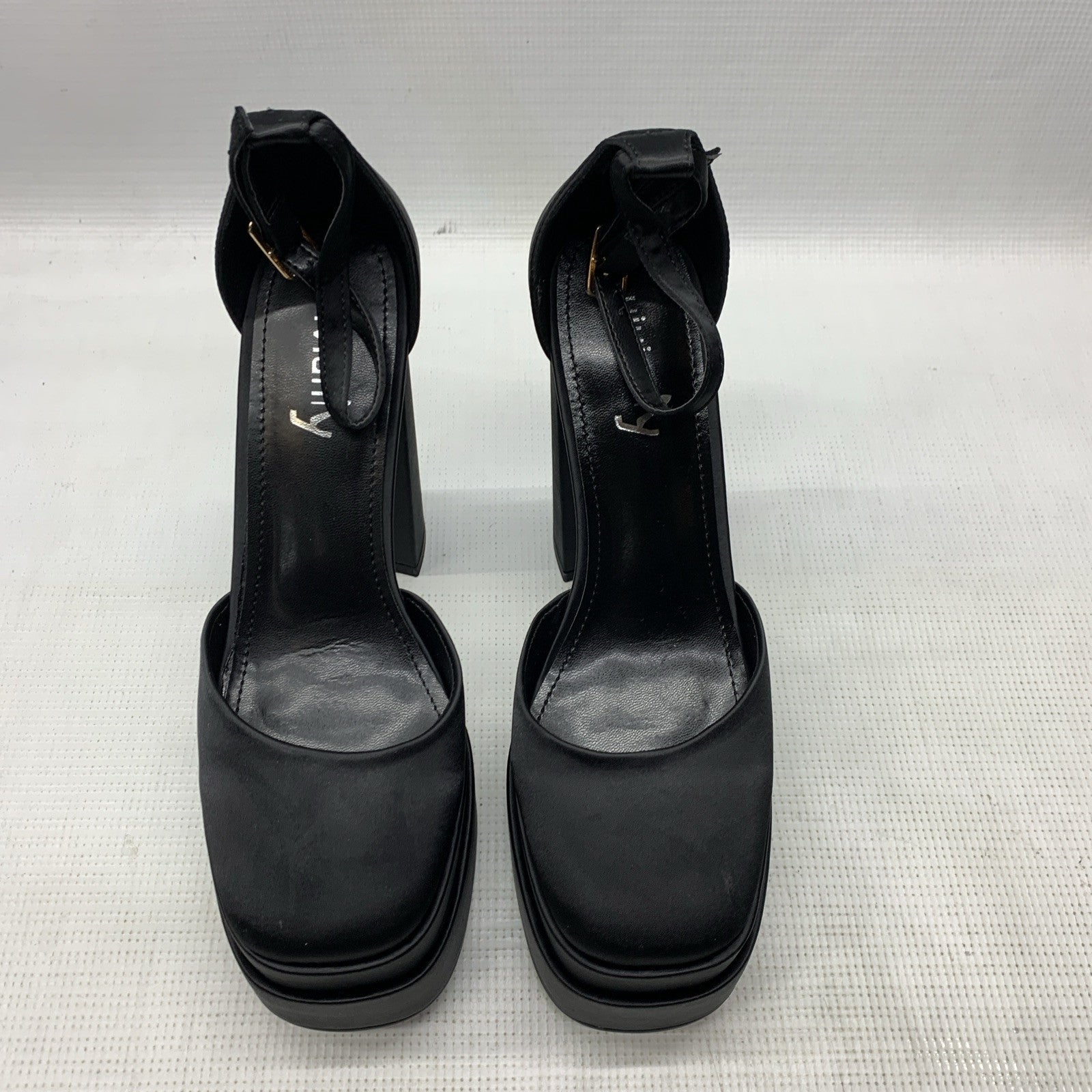 Vivianly Womens Platform Ankle Strap Sandals Chunky Block High Heels Black Sz 8