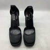 Vivianly Womens Platform Ankle Strap Sandals Chunky Block High Heels Black Sz 8