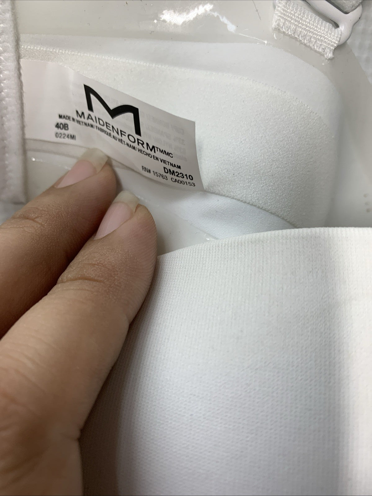Maidenform DM2310 Full Coverage Strapless Bra Underwire Seamless Size 40B White