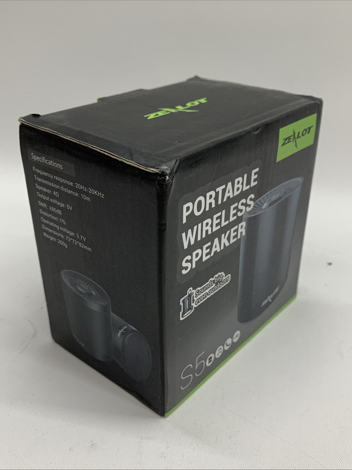 ZEALOT S5 Bluetooth Speaker – Super Bass, USB/TF/AUX, Mic, 10h Playtime Black