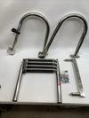 316 Stainless Steel 4 Step Marine Boat Folding Telescoping Ladder Yacht Ladder