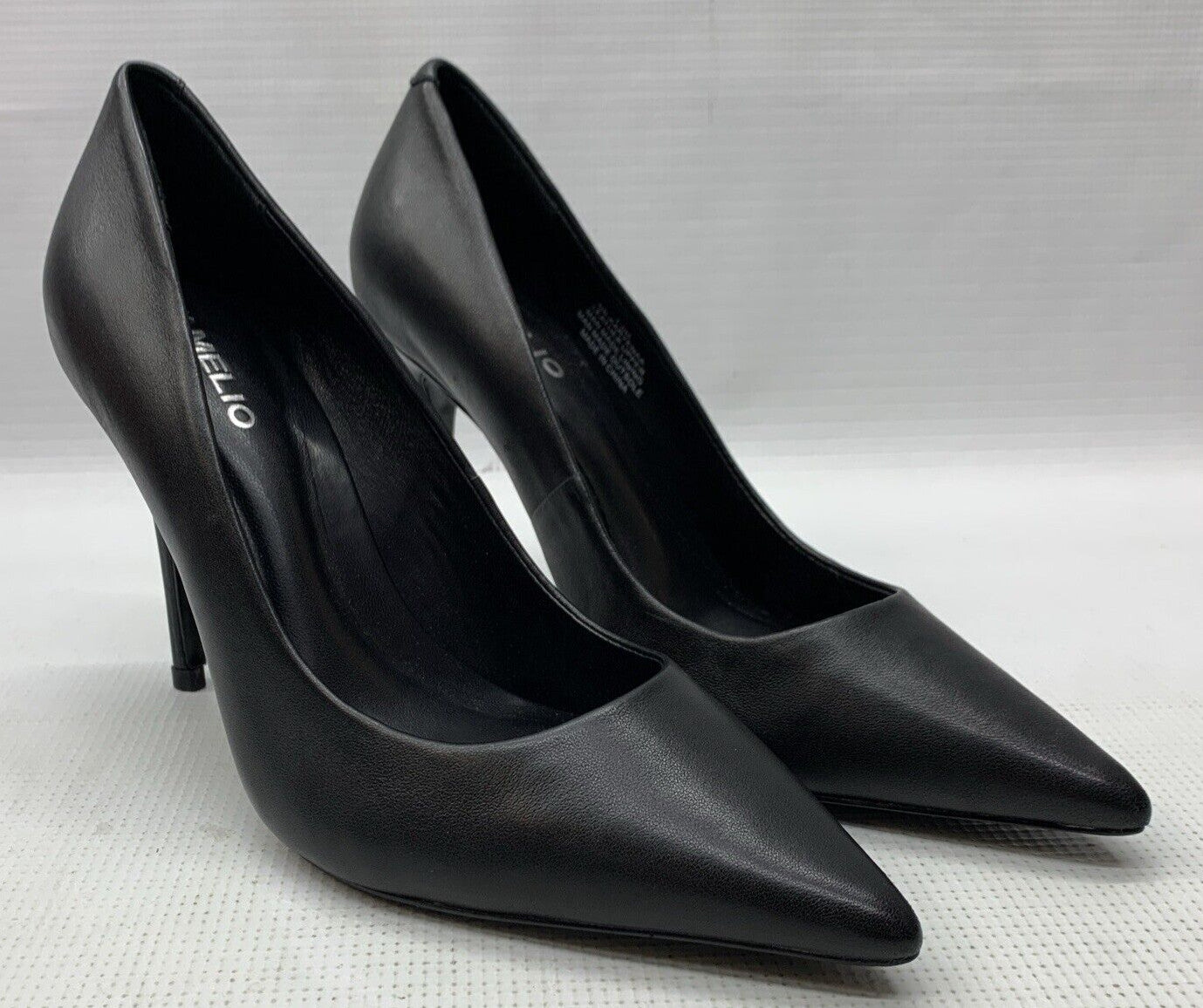 D'Amelio Womens Footwear Black Leather Karyenaa Pump Size 7.5 High Heel Slip-on