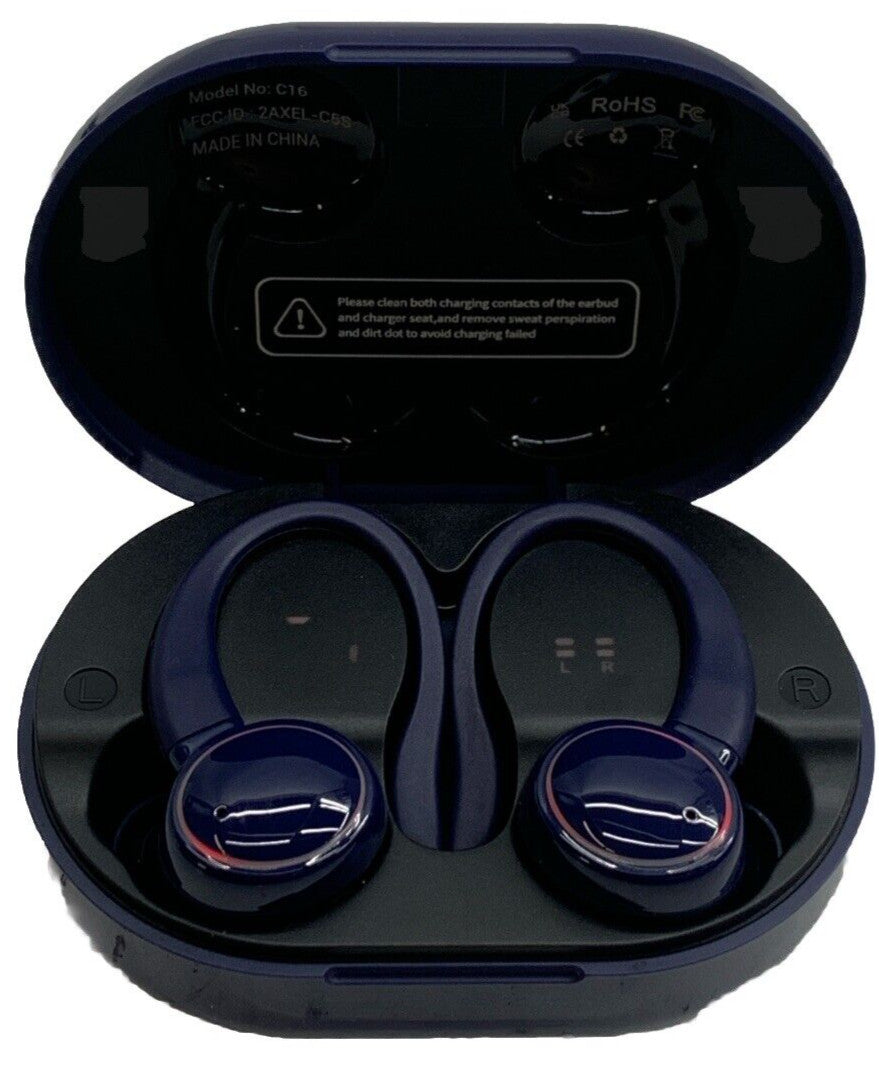 Matast C16 True Wireless Earbud Hi-Fi Running Sports Bluetooth 8h Play Time Blue