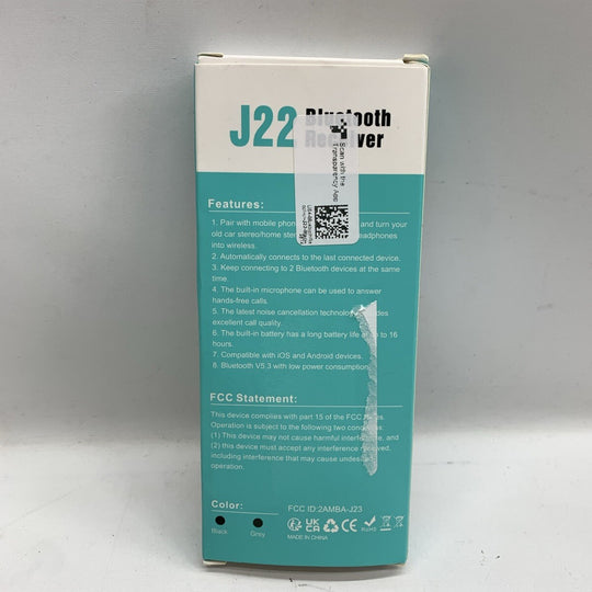 J22 Bluetooth AUX Adapter Receiver For Car Hands Free Calling Noise Canceling