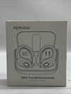 APTKDOE True Wireless Bluetooth Ear Bud with Earhooks HD65 Black 15h Playtime