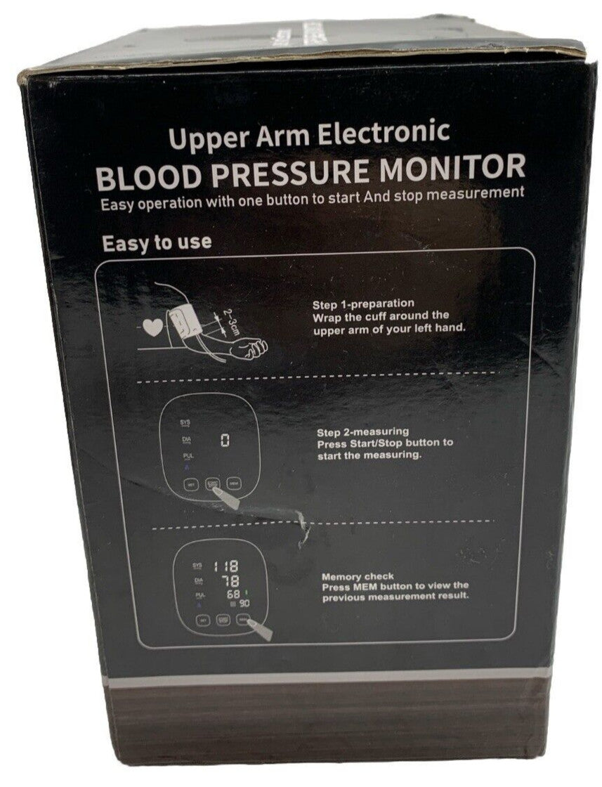 Upper Arm Electronic Blood Pressure Monitor U81V Black/white 2x199 Sets Memory