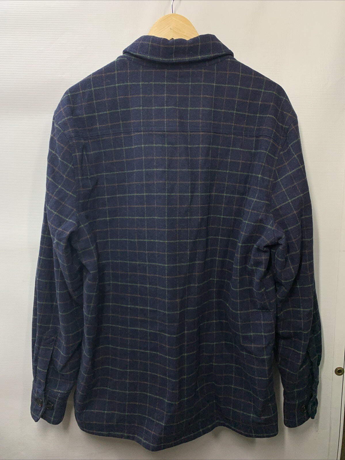Billabong Mens Classic Long Sleeve Flannel Shirt M Collared Classic Chest Pocket