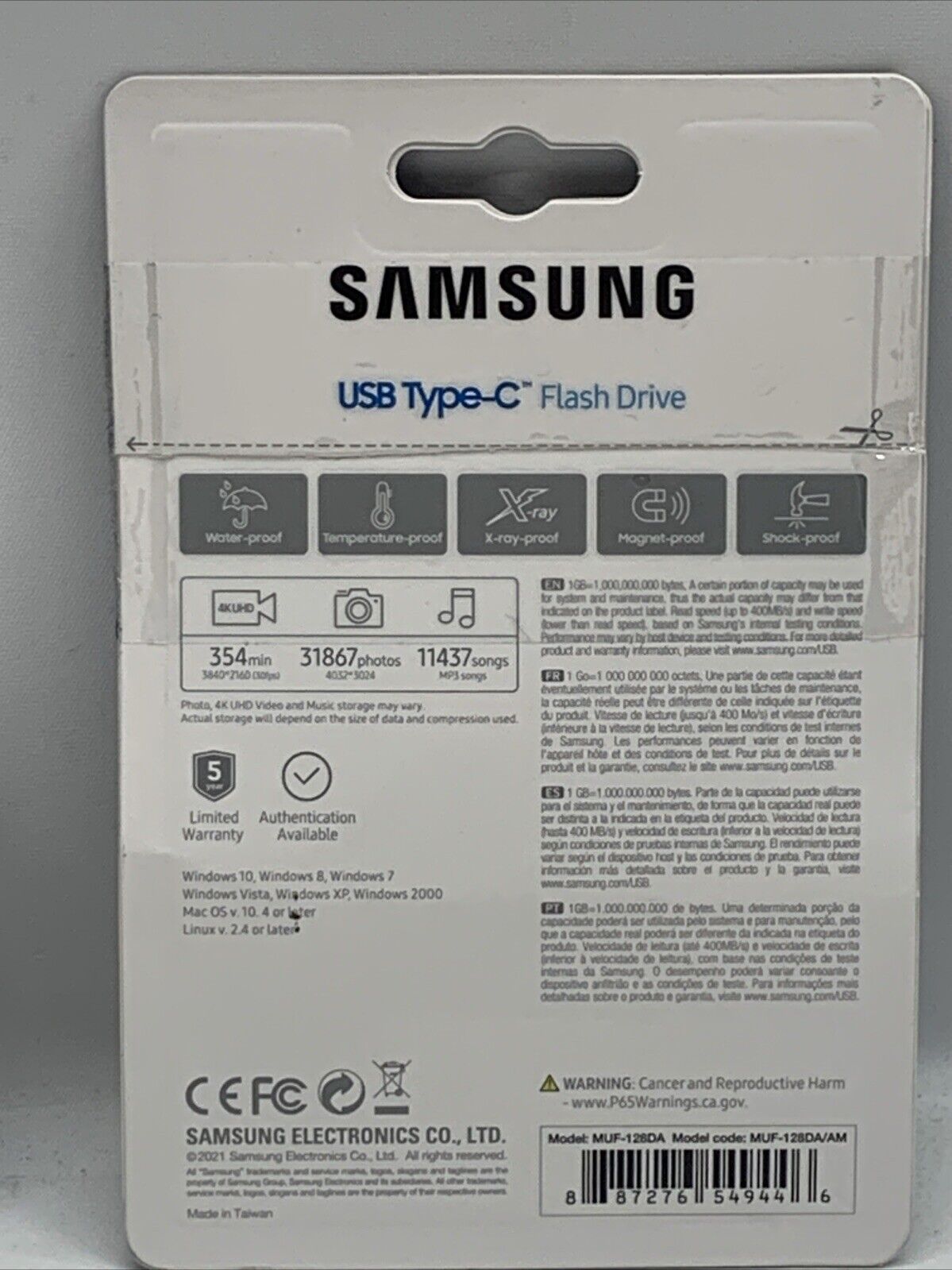 Samsung MUF-128DA/AM Usb 128g|samsung Muf-128da/am Flash Drive Type C Lot Of 3