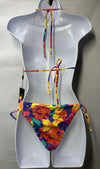 RELLECIGA Women's Triangle Bikini Set Floral Print Size Medium 2-Piece Underwear