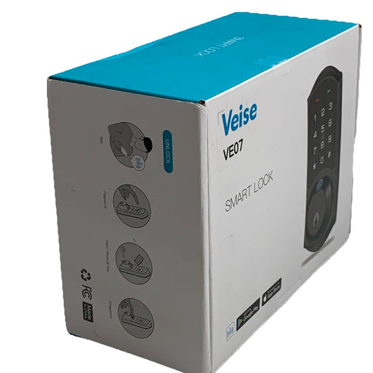 Veise VE07 Fingerprint Smart Lock Keyless Entry Deadbolt Front Door Matte Black