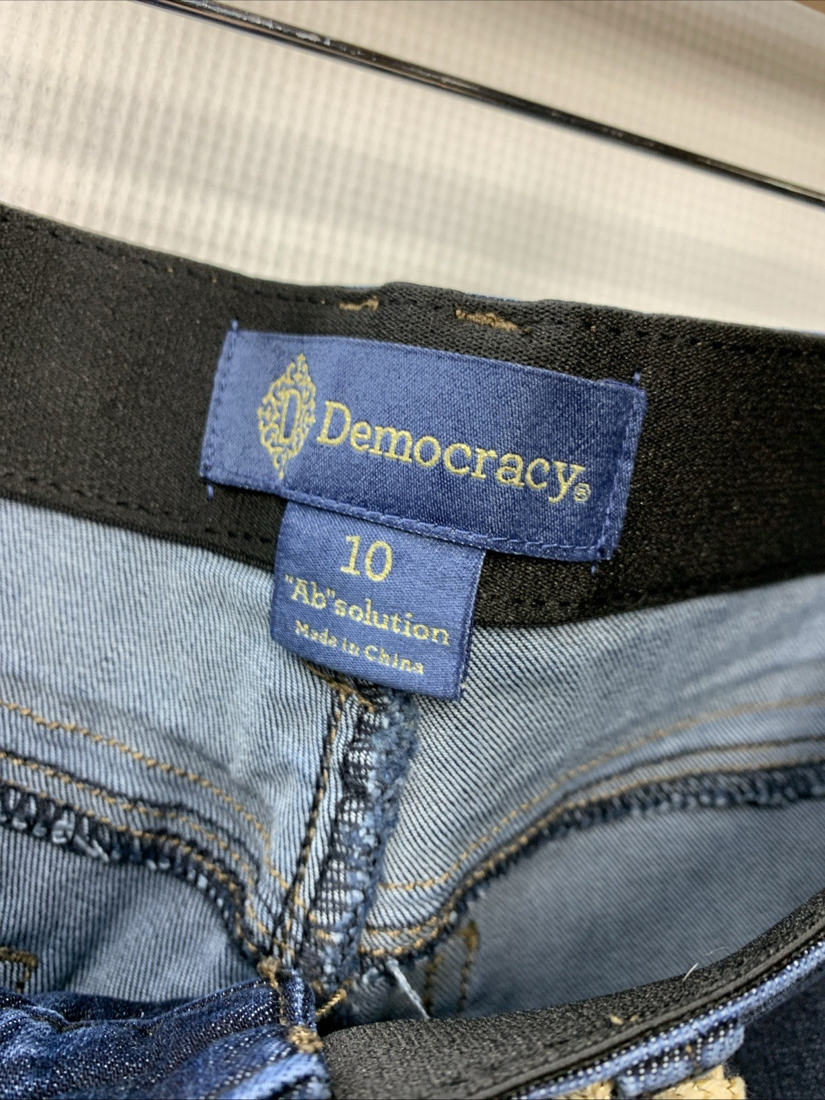 Democracy Women's Ab Solution High Rise Ankle Jean B1721W5EH Size 10 Long Pants