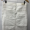 Current/Elliott Women's The Insignia Midi Denim Jean Skirt Size 28 Optic White