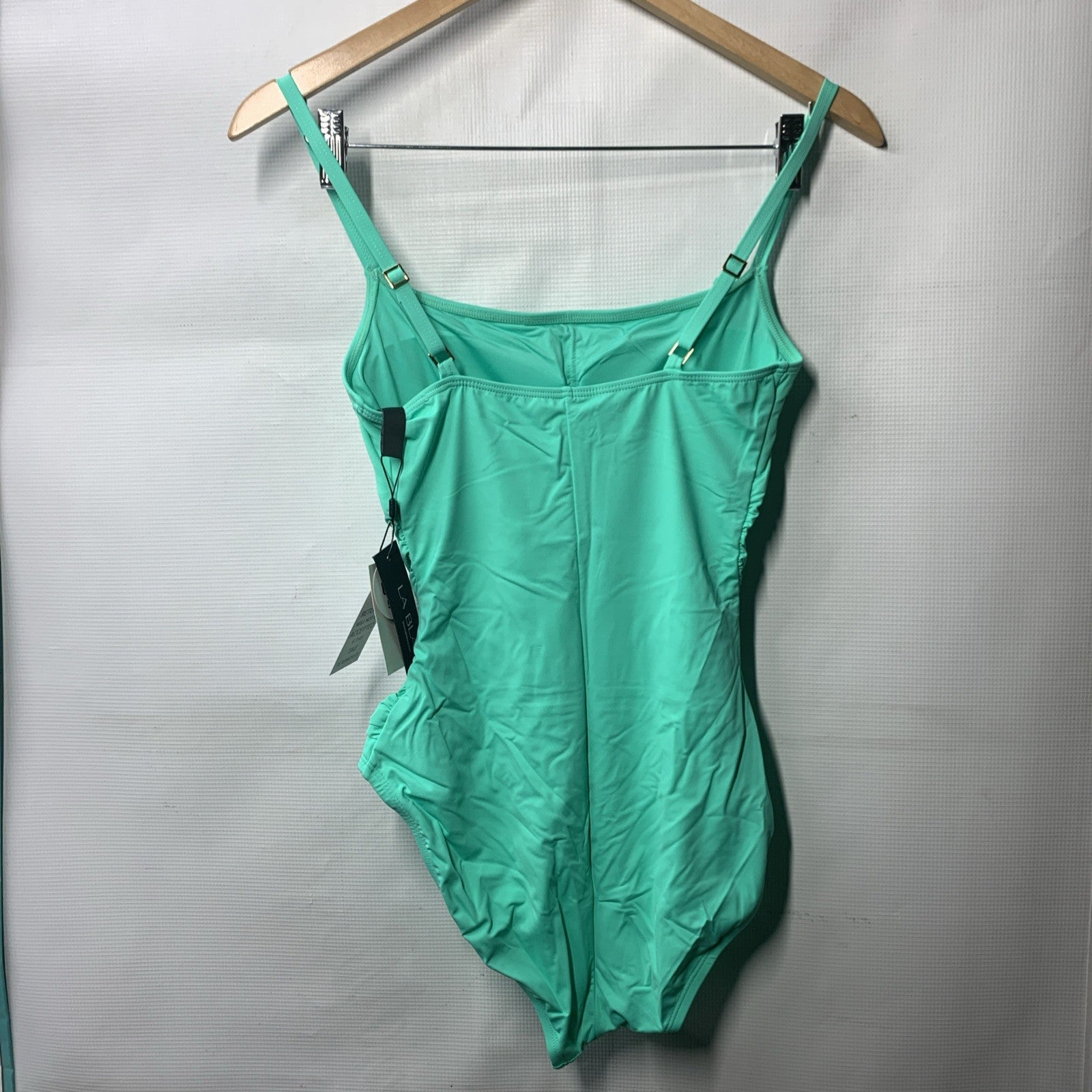 La Blanca Women's Island Goddess Shirred Side One Piece Swimsuit Swimwear Size 8