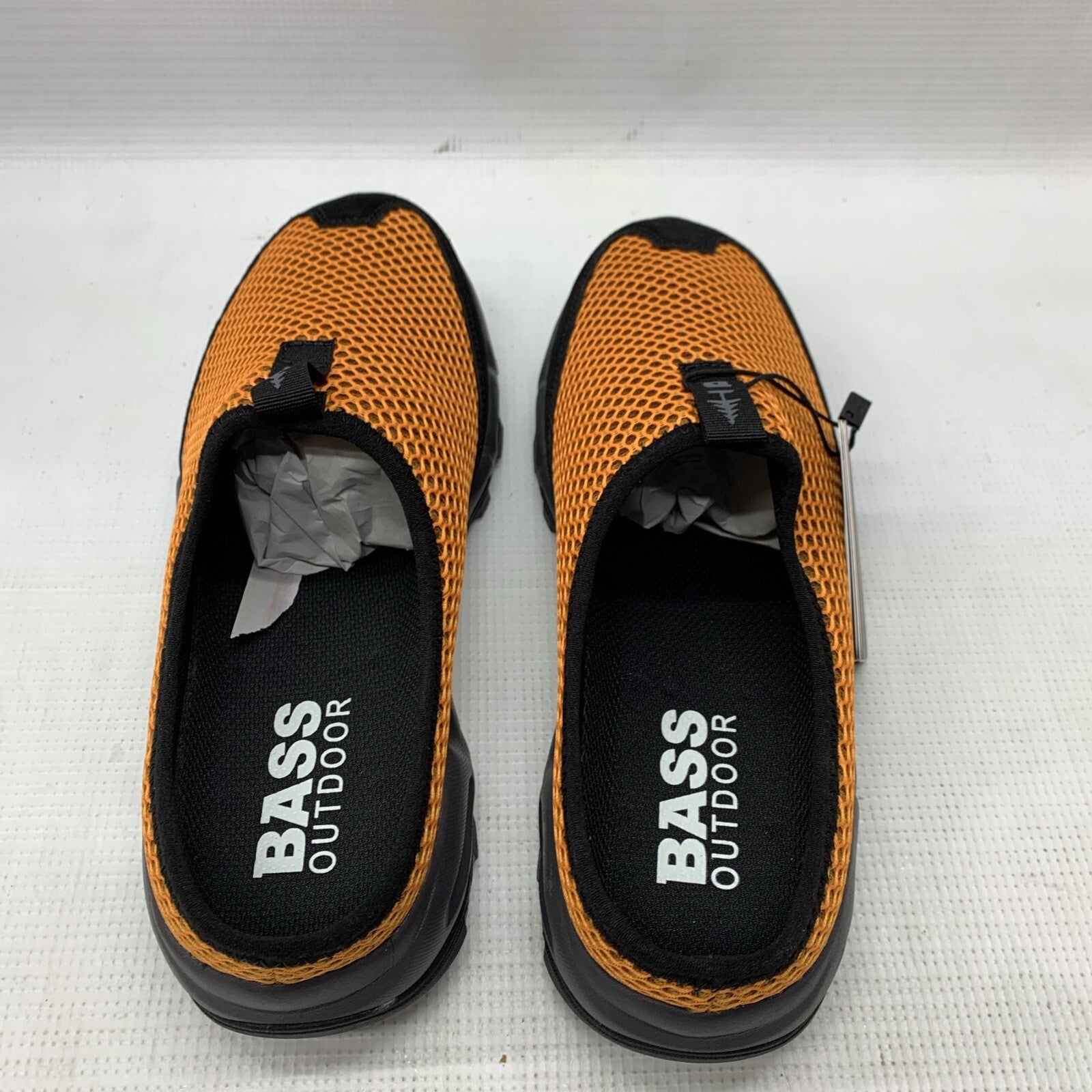 BASS OUTDOOR Women's Aqua Mesh Slide Hiking Shoe Size 7 Flame Orange Slip-on