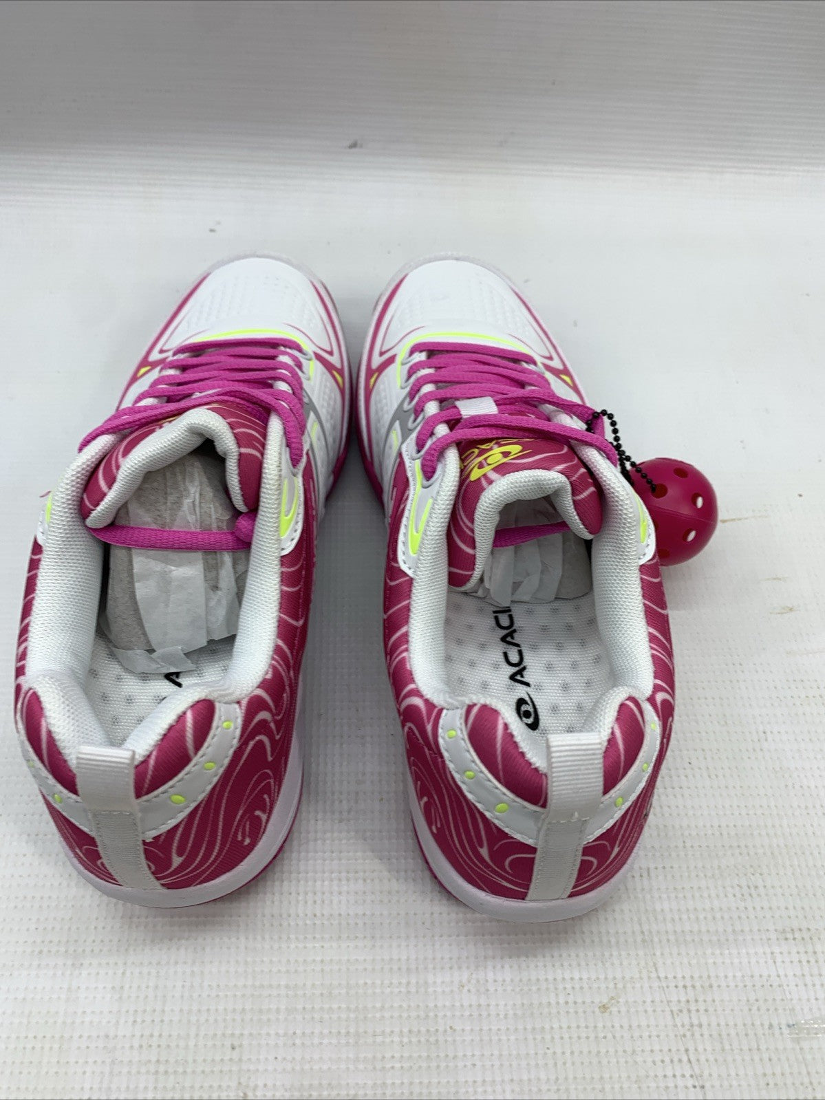 ACACIA Unisex 31-280 Pickleball Shoes Pink/White 9.5 US Women 8 Men’s Lace-up