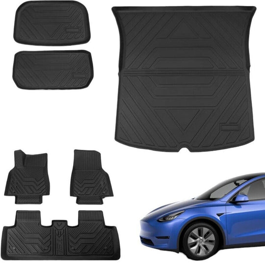6PCS All Weather Cargo Liner Mat Floor Mats Set Fits For 2020-2023 Tesla Model Y