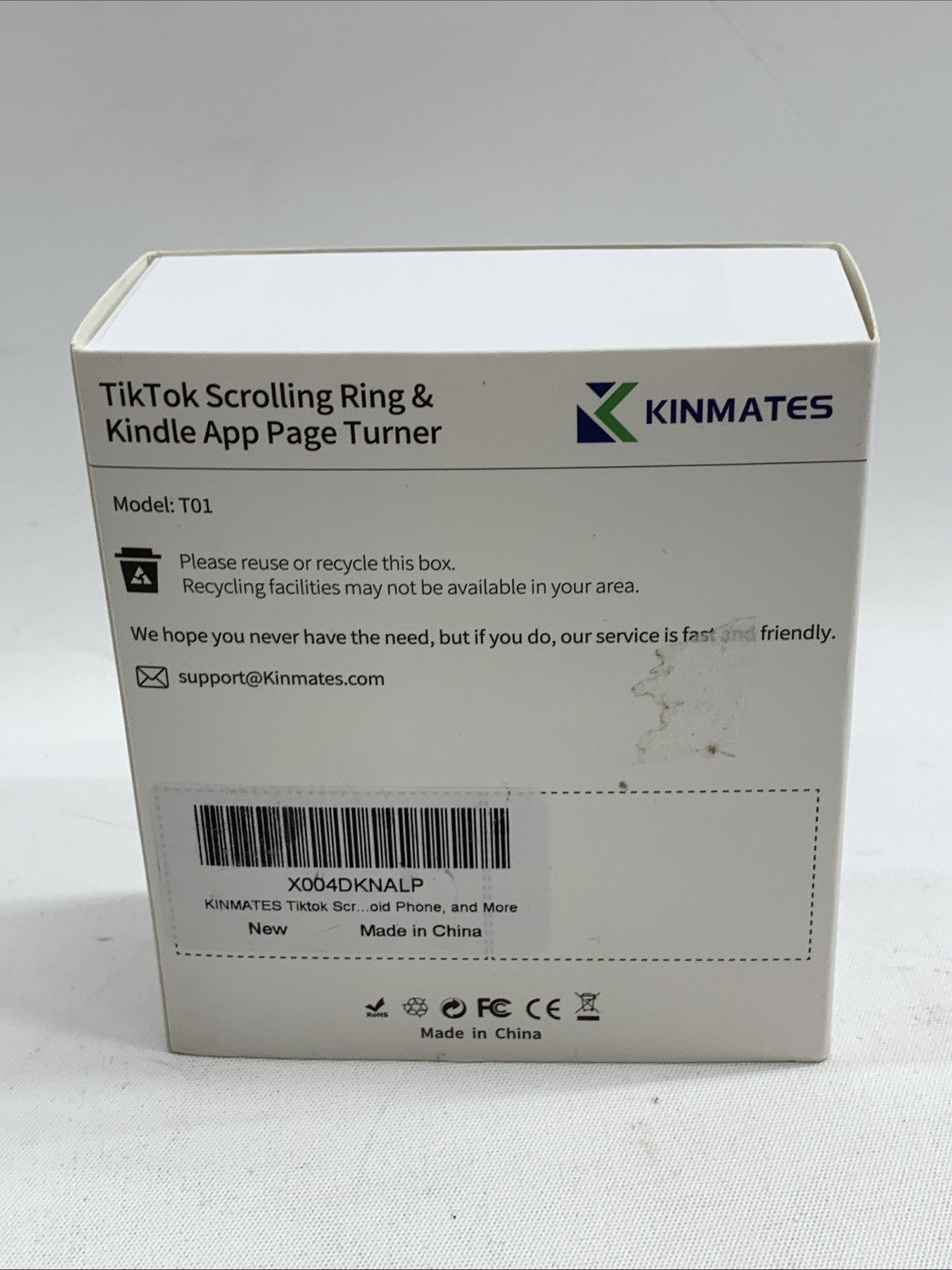 KINMATES Tiktok Scrolling Ring Page Turner for Kindle App Remote Control Black