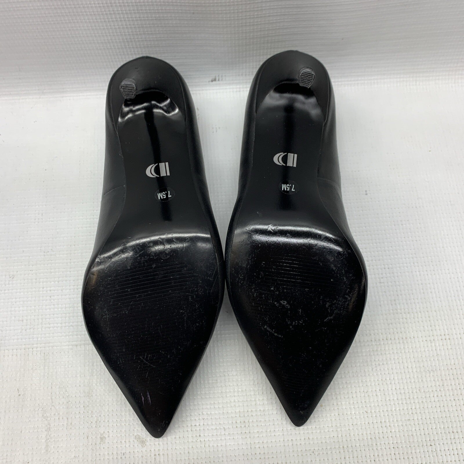 D'Amelio Womens Footwear Black Leather Karyenaa Pump Size 7.5 High Heel Slip-on