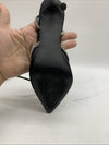 Steve Madden Viable High Stiletto Embellished Ankle Strap Size 10 Satin Black