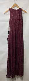 Alex Evenings Women's Long Cascade Ruffle Sleeveless Elegant Evening Size 4P