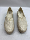 TOMS women's Valencia Platform Espadrille Sneakers Loafer Flat 8W Off White