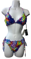 RELLECIGA Women's Leopard Wavy Triangle Bikini Set Brazilian Style Size Large