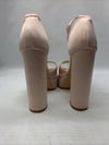 Vivianly Womens Platform Ankle Strap Open Toe Chunky Block High Heels Nude Sz 9
