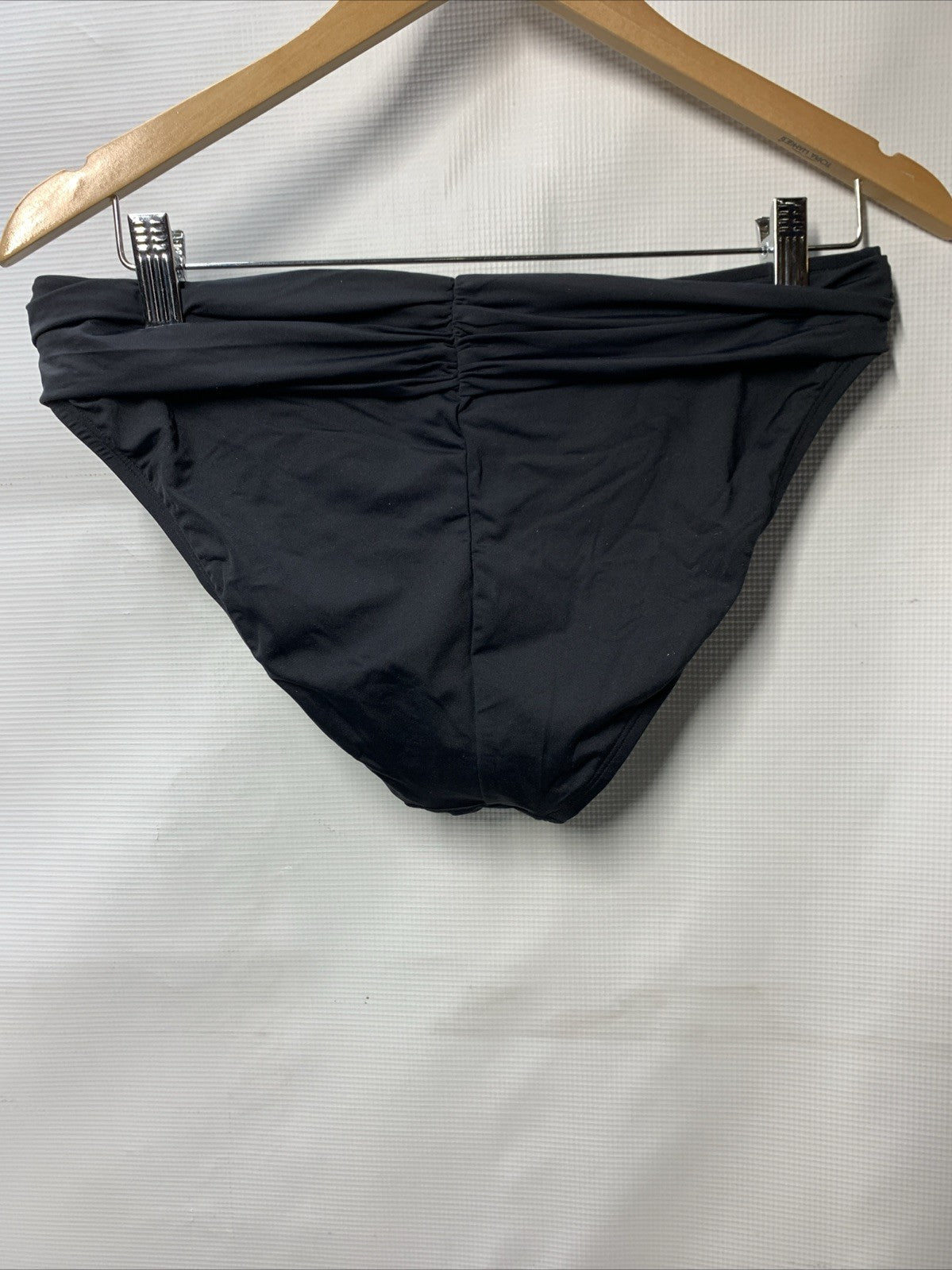 La Blanca Womens Island Goddess Banded Bikini Bottom Swimsuit Black Size 10