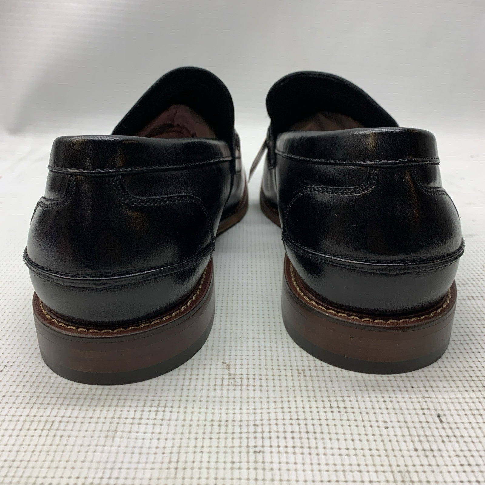 Stacy Adams Marlowe 25550 Shoes Men 12W Black Moc Toe Loafers Leather Slip On