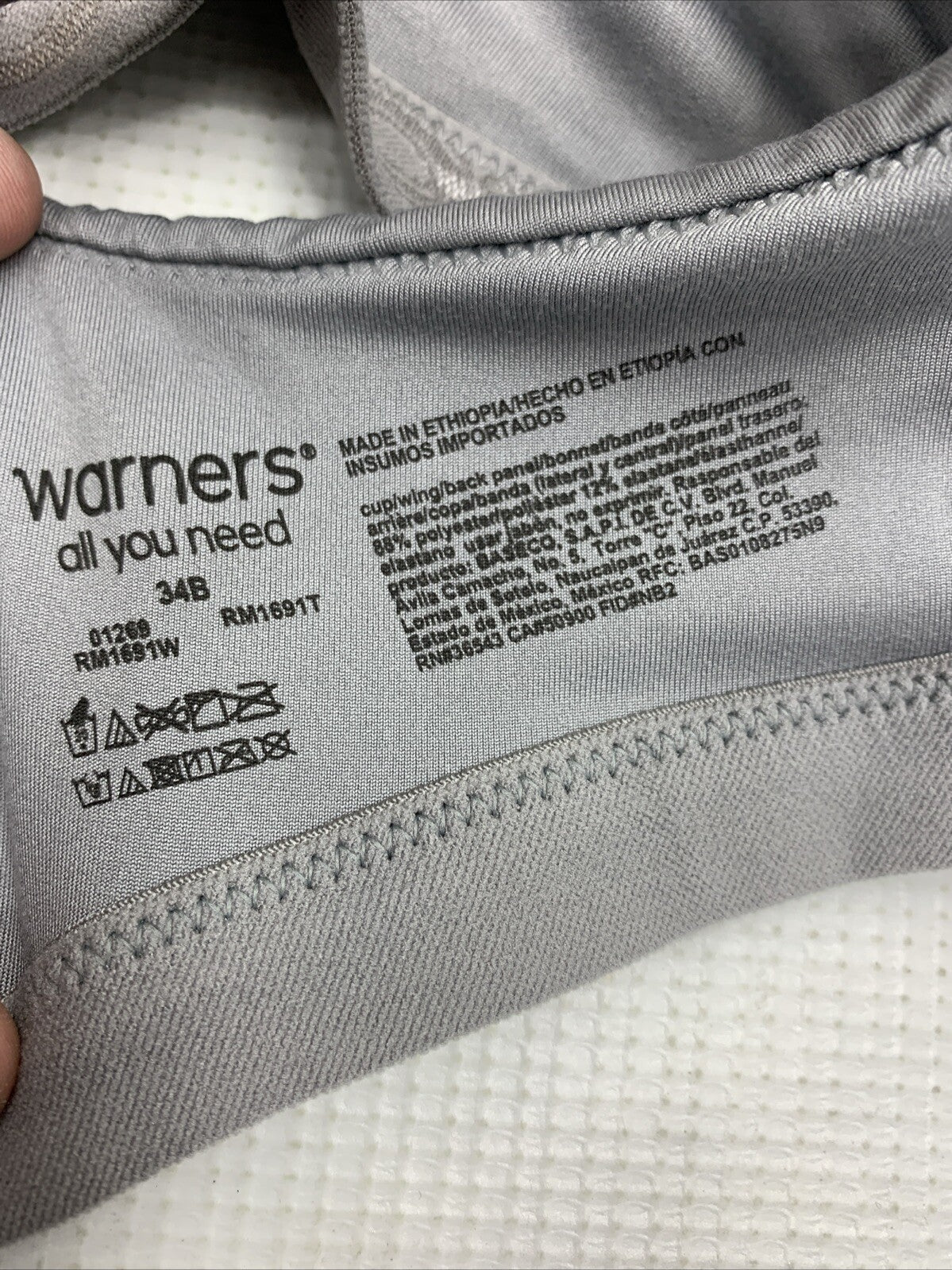 Warners Cloud 9 Women's Wire-Free Contour Bra WR1269 Lightly Lined Size 34B