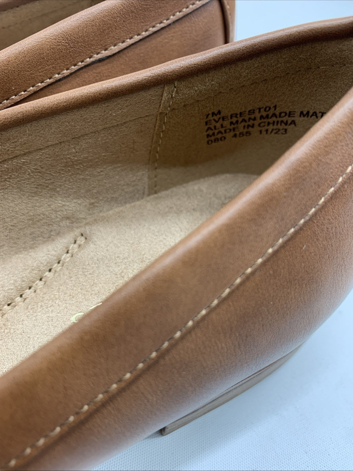 Aerosoles Women's Tailored  Everest Loafer 7M Dark Tan Slip-on Faux Leather