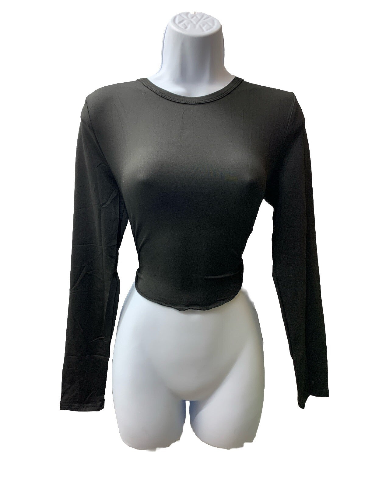 Fashion Lightweight Yoga Crop Tops Slim Fit Long Sleeve Workout T Shirts Size M
