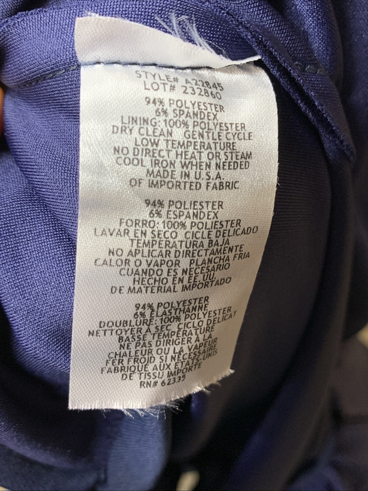 Betsy & Adam Women's Navy Blue Long Sleeveless Crepe Tiered Ruffle Gown Dress 6