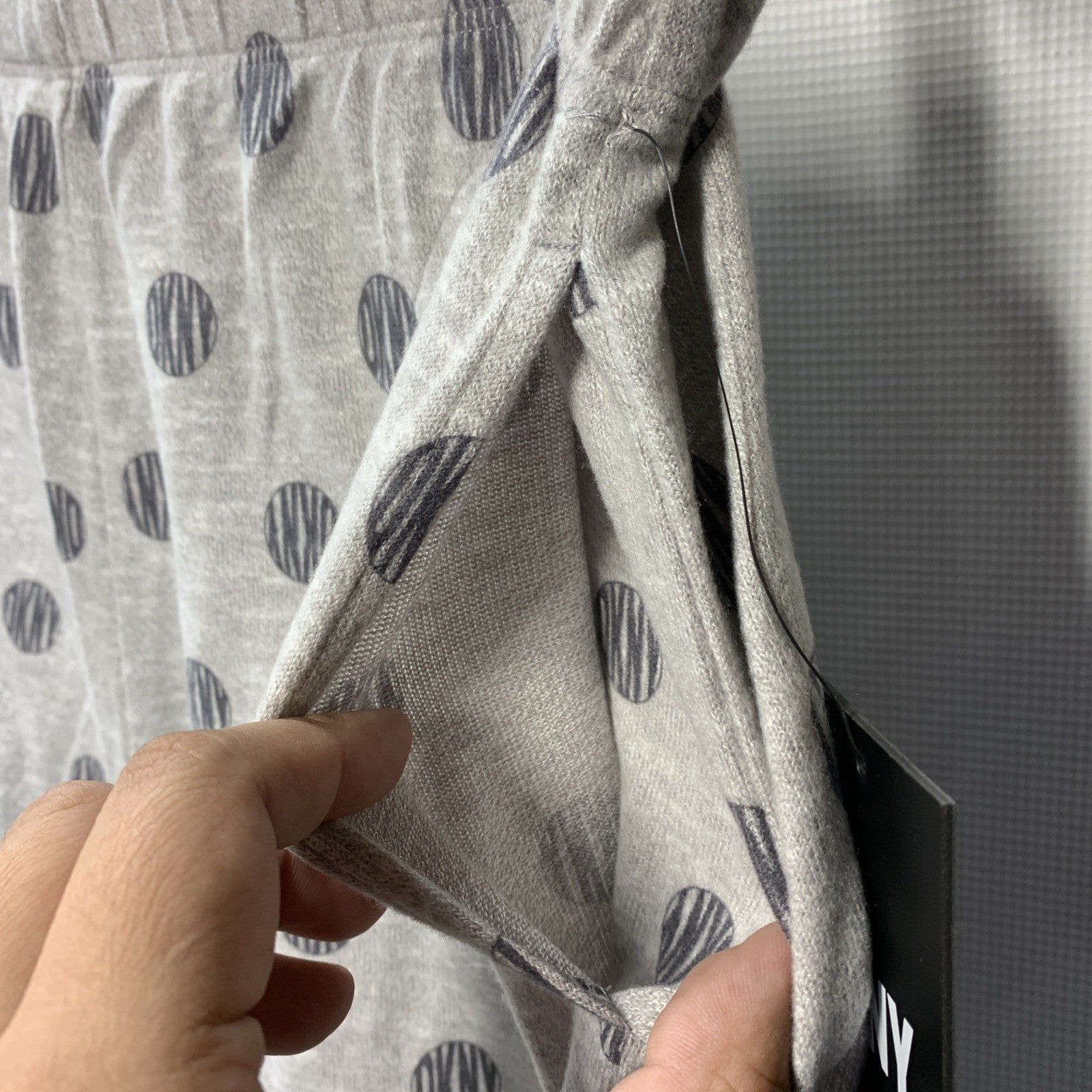 DKNY Long Sleeve Notch Shorty Sleeping PJ Set Gray Size medium with Pockets