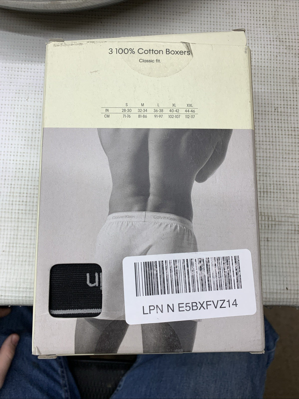 Calvin Klein 100% Cotton Classics Knit Soft Boxers Underwear Size Small - 3 Pack